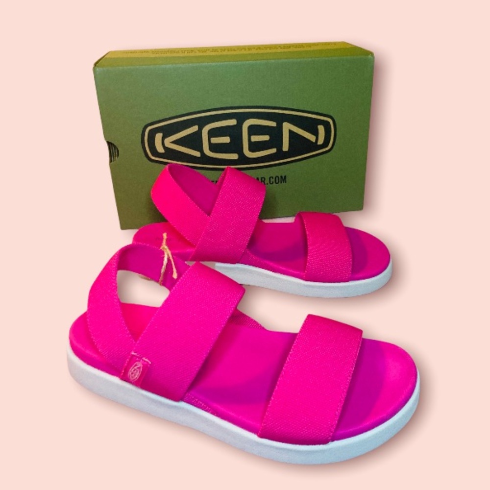 SOLD NWT Keen Pink Peacock & Vapor Elle Arch Support Machine Washable Sandal - Picture 3 of 15